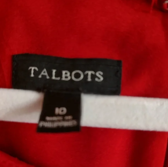 Talbot's Italian Flannel Red Dress - Picture 2 of 9